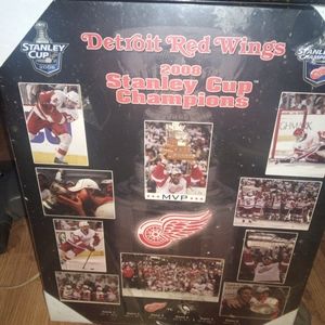 Vintage wooden redwings plaque